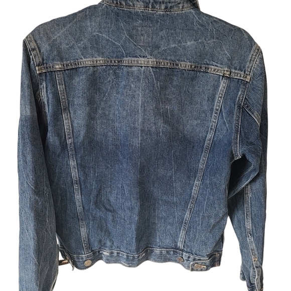 GAP Medium Wash Studded Button Down Jean Jacket Size Small - Picture 2 of 6